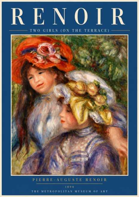 Renoir Two Girls (on the Terrace) No6 - Poszter