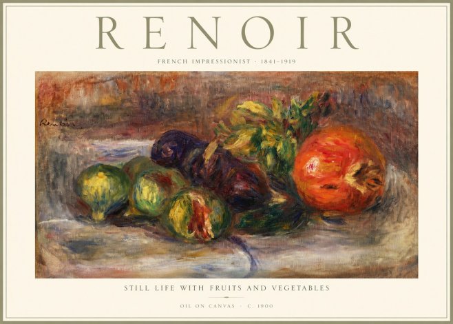 Renoir Still Life with Fruits and Vegetables No2 - Poszter