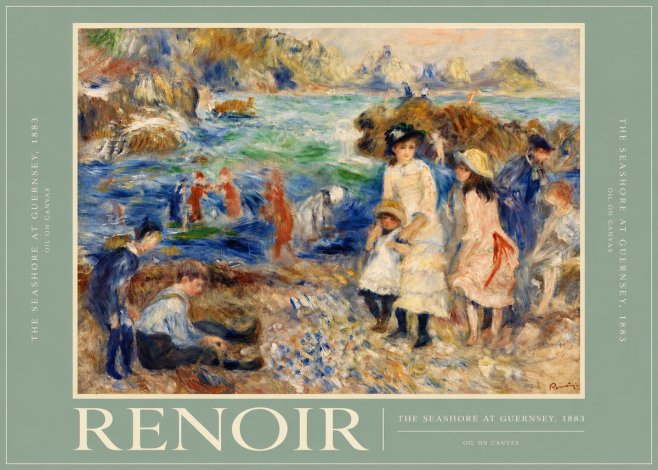 Renoir The Seashore at Guernsey No3 - Poszter