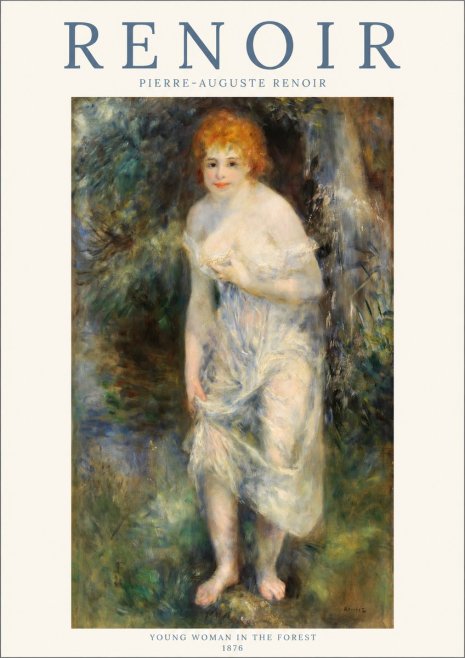 Renoir Young Woman in the Forest No1 - Poszter