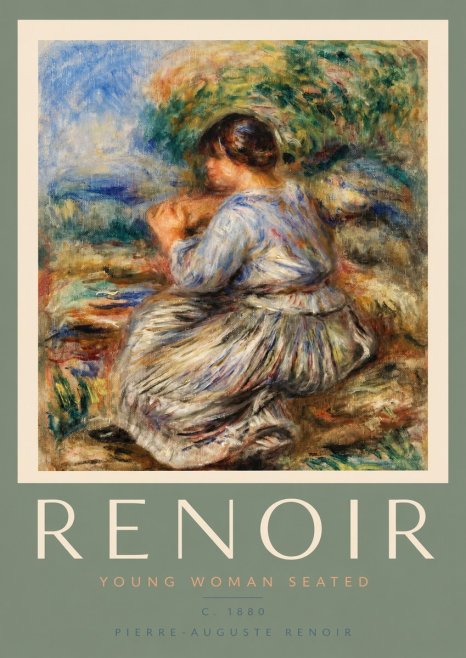 Renoir Young Girl in Landscape No2 - Poszter