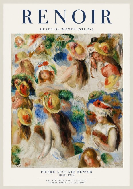 Renoir Heads of Women (Study) No1 - Poszter