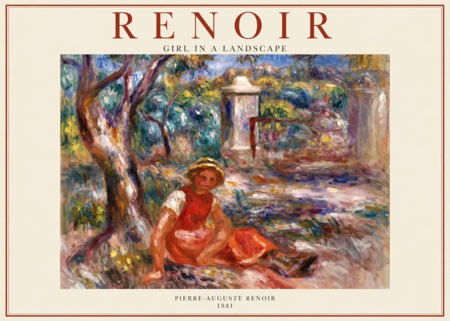 Renoir Girl in a Landscape No1 - Poszter