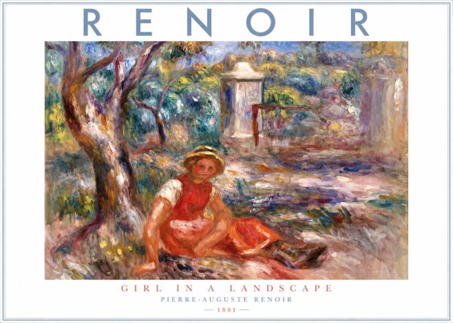 Renoir Girl in a Landscape No2 - Poszter