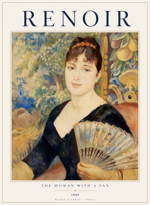 Renoir The Woman with a Fan No1 - Poszter