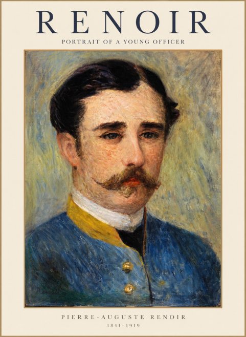 Renoir Portrait of a Young Officer No1 - Poszter
