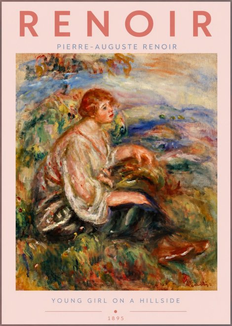 Renoir Young Woman in a Landscape No3 - Poszter
