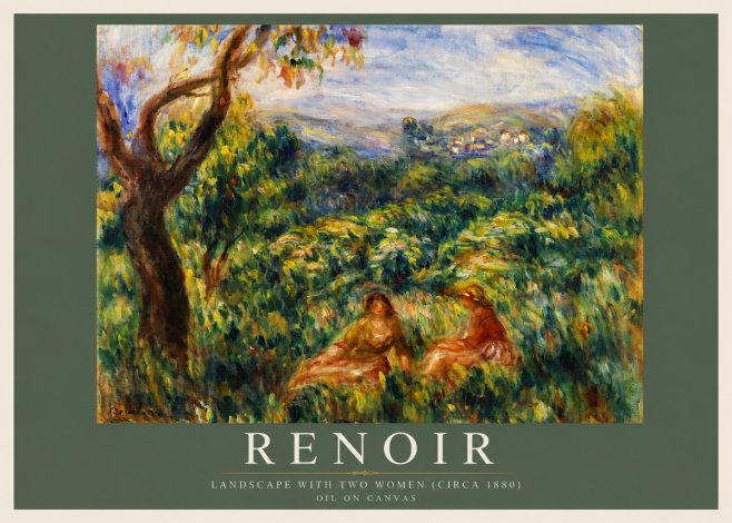 Renoir Landscape with Two Women (Circa 1880) No2 - Poszter