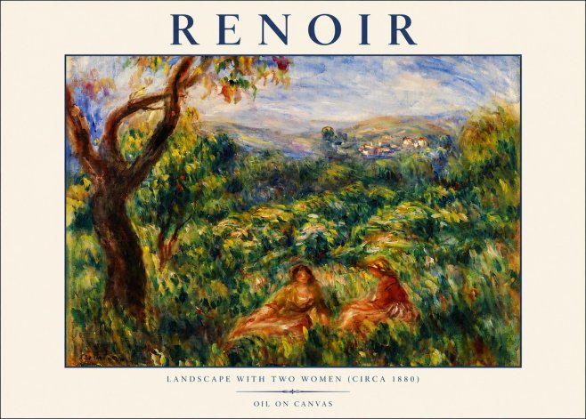 Renoir Landscape with Two Women (Circa 1880) No3 - Poszter