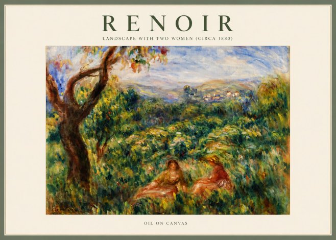 Renoir Landscape with Two Women (Circa 1880) No4 - Poszter