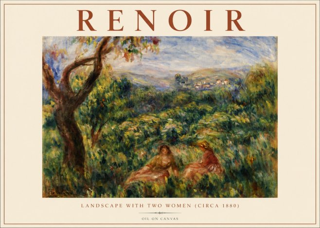 Renoir Landscape with Two Women (Circa 1880) No5 - Poszter
