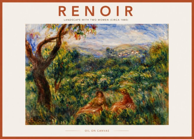Renoir Landscape with Two Women (Circa 1880) No6 - Poszter
