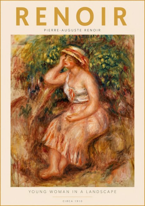 Renoir Seated Woman in a Landscape No5 - Poszter