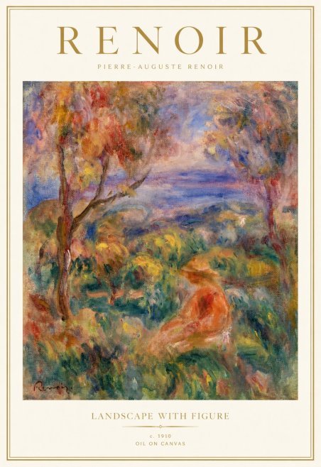 Renoir Landscape with Figure No1 - Poszter