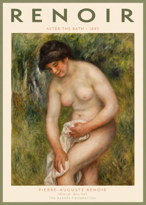 Renoir After the Bath No2 - Poszter