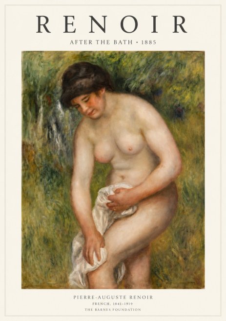 Renoir After the Bath No3 - Poszter