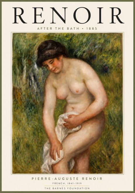 Renoir After the Bath No5 - Poszter
