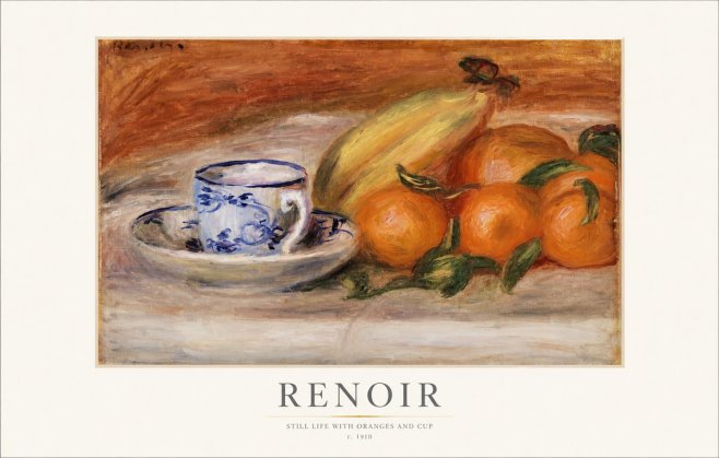 Renoir Still Life with Oranges and Cup No1 - Poszter