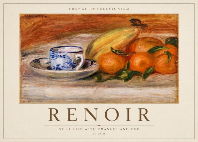 Renoir Still Life with Oranges and Cup No6 - Poszter