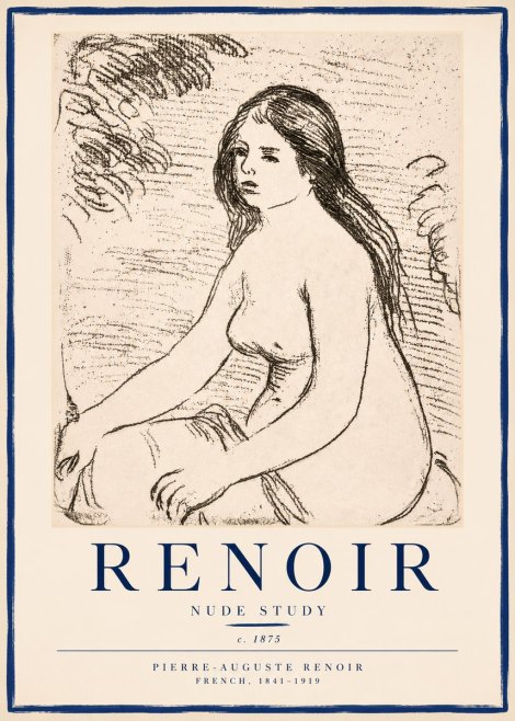 Renoir Nude Study No3 - Poszter
