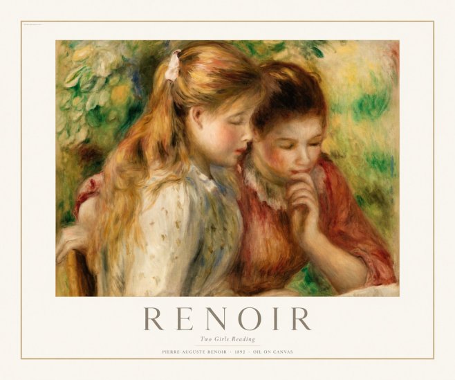 Renoir Two Girls Reading No1 - Poszter