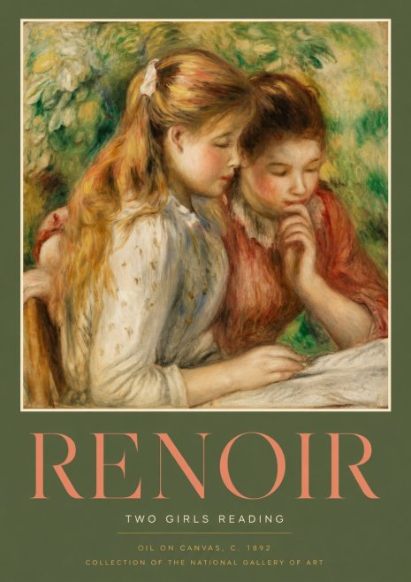 Renoir Two Girls Reading No2 - Poszter
