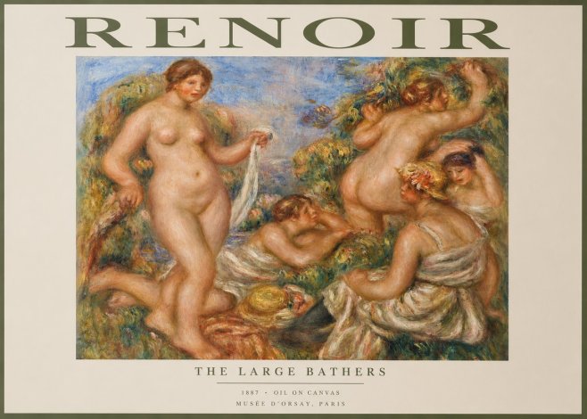 Renoir The Large Bathers No2 - Poszter