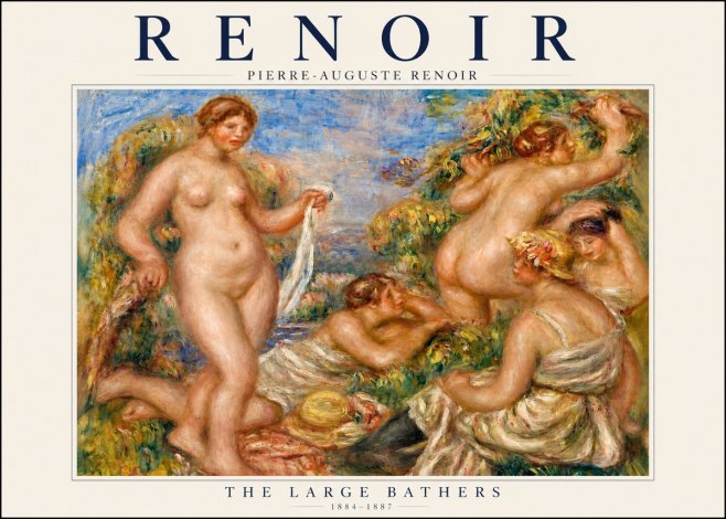 Renoir The Large Bathers No3 - Poszter