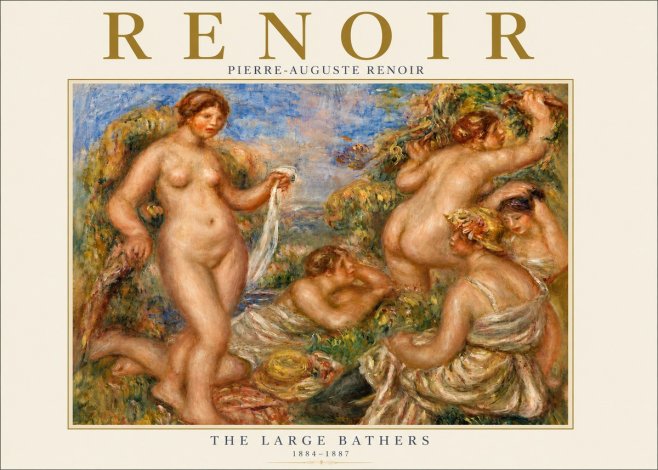 Renoir The Large Bathers No4 - Poszter