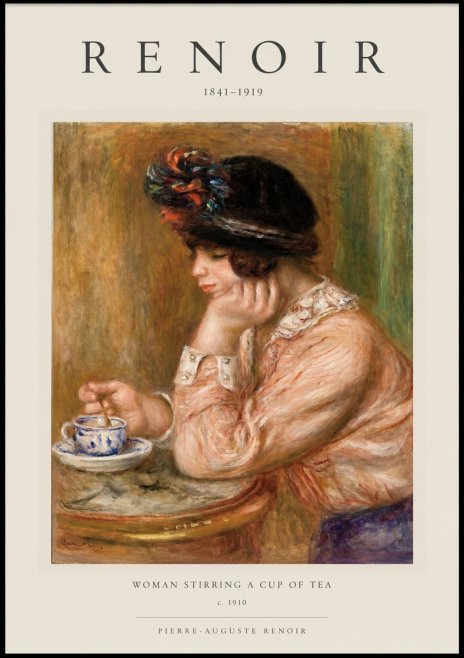 Renoir Woman Stirring a Cup of Tea No1 - Poszter