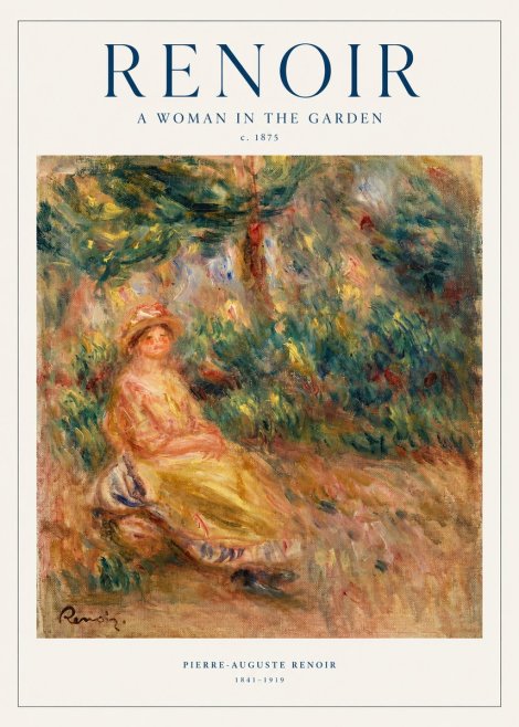 Renoir A Woman in the Garden No1 - Poszter