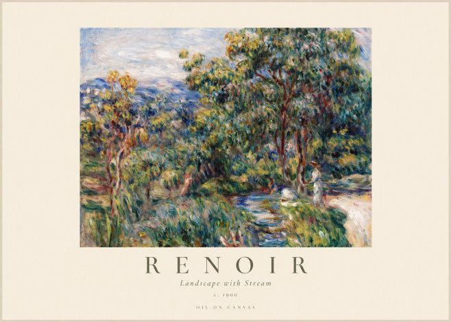 Renoir Landscape with Stream No1 - Poszter