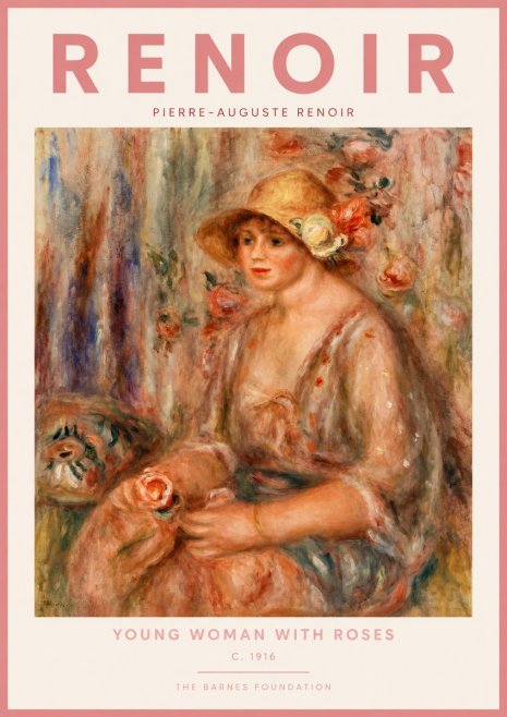 Renoir Young Woman with a Hat No2 - Poszter