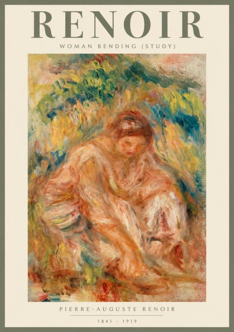 Renoir Woman Bending (Study) No3 - Poszter