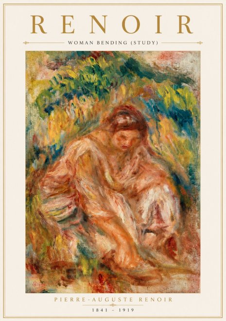 Renoir Woman Bending (Study) No4 - Poszter