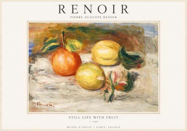 Renoir Still Life with Fruit II No1 - Poszter