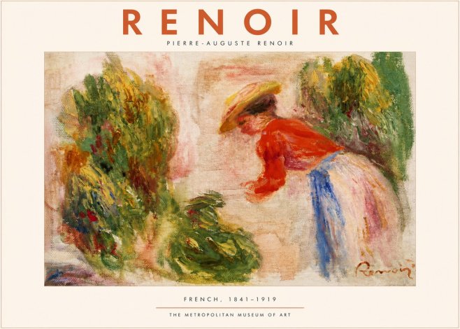 Renoir Woman in a Garden No2 - Poszter