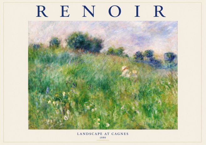 Renoir Landscape at Cagnes No1 - Poszter