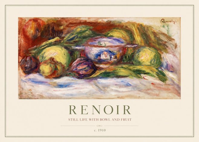 Renoir Still Life with Bowl and Fruit No1 - Poszter