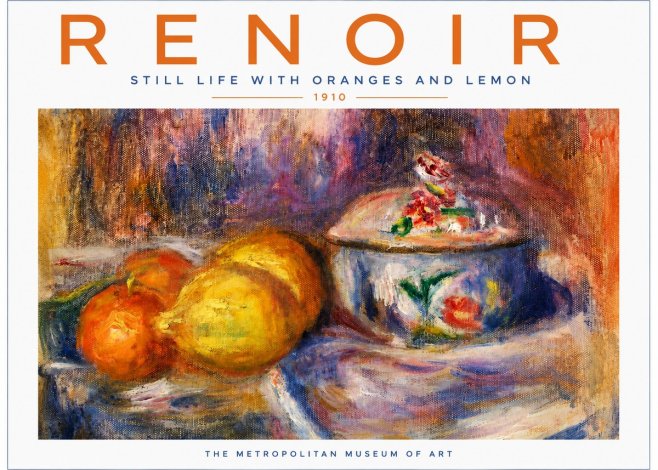 Renoir Still Life with Oranges and Lemon No2 - Poszter