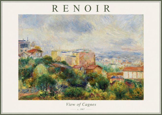 Renoir View of Cagnes No1 - Poszter