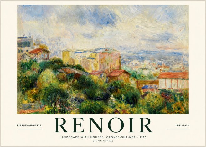 Renoir View of Cagnes No3 - Poszter