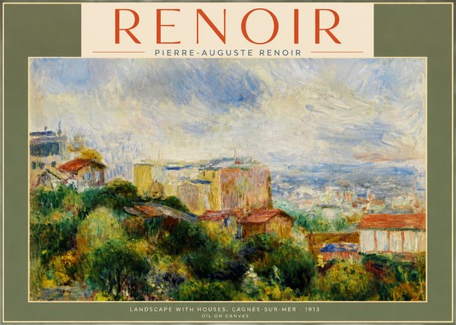 Renoir View of Cagnes No4 - Poszter