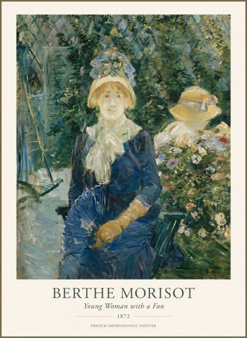 Berthe Morisot Young Woman with a Fan I No1 - Poszter