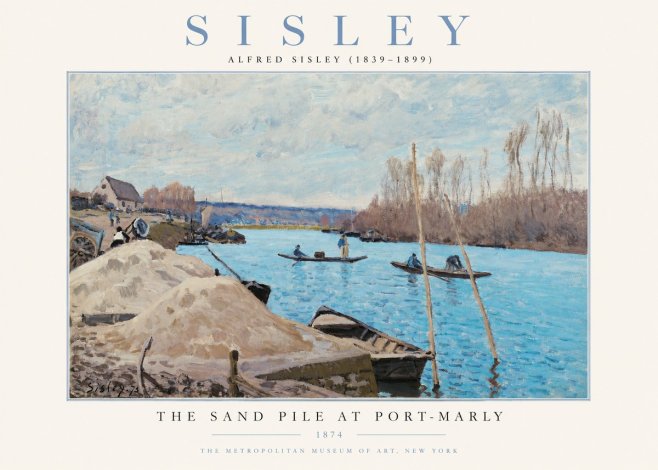 Sisley The Sand Pile at Port-marly No2 - Poszter