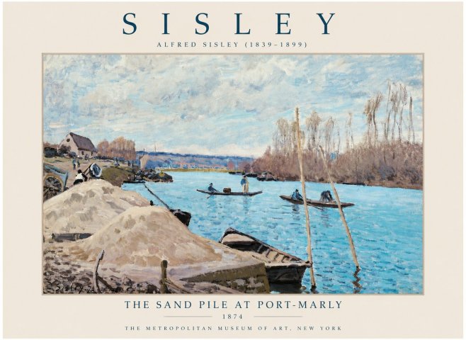 Sisley The Sand Pile at Port-marly No3 - Poszter