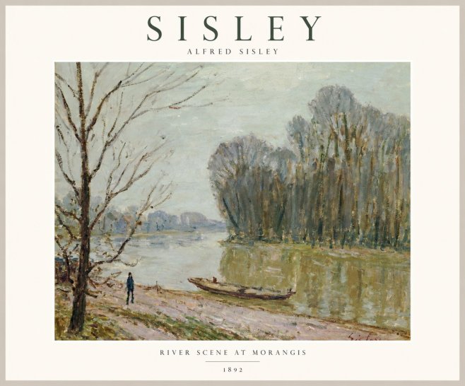 Sisley River Scene at Morangis No1 - Poszter