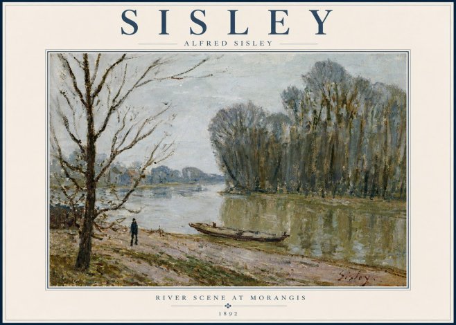 Sisley River Scene at Morangis No4 - Poszter