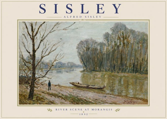 Sisley River Scene at Morangis No5 - Poszter