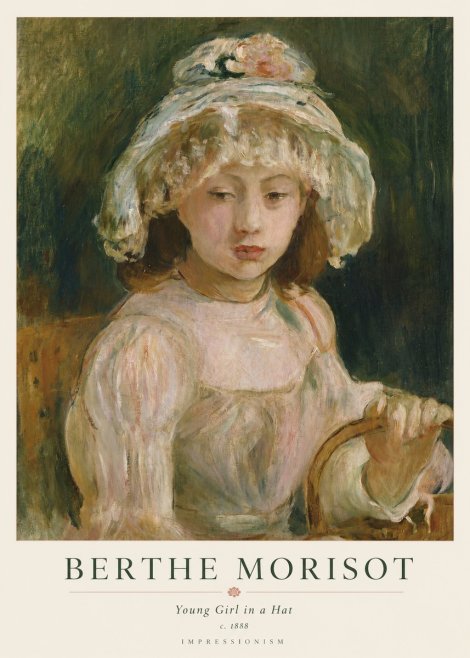 Berthe Morisot Young Girl in a Hat No1 - Poszter